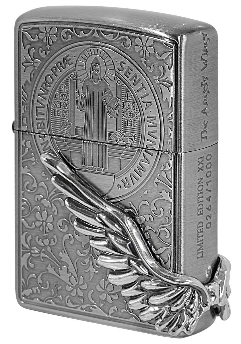 Zippo ジッポー 限定1,000個 ANGEL'S WINGS エンジェルウイング ニッケル古美 PAW-2020NB