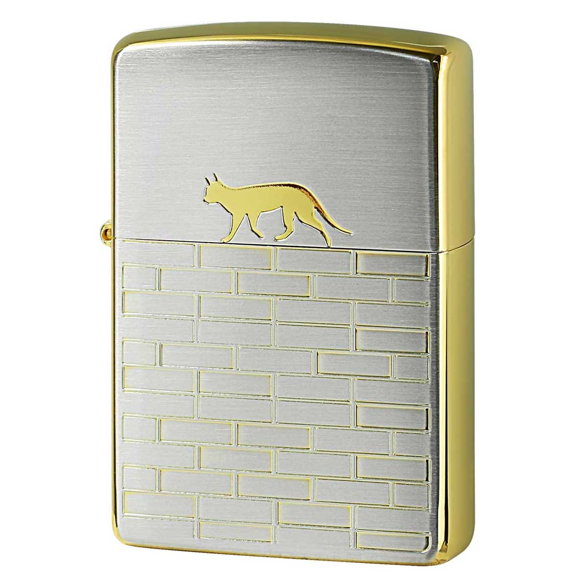 Zippo ジッポー ネコ 猫 Cat キャットウォーク ブシルバーサテーナ ゴールド CAT WALKS 2SG-CATW