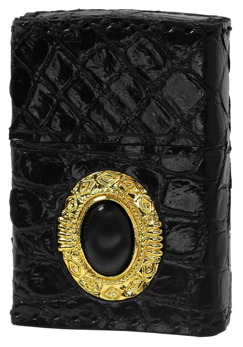 Zippo ジッポー 限定50個生産 Animal Skin Leather 本革クロコレザー ブラック Onyx オニキス