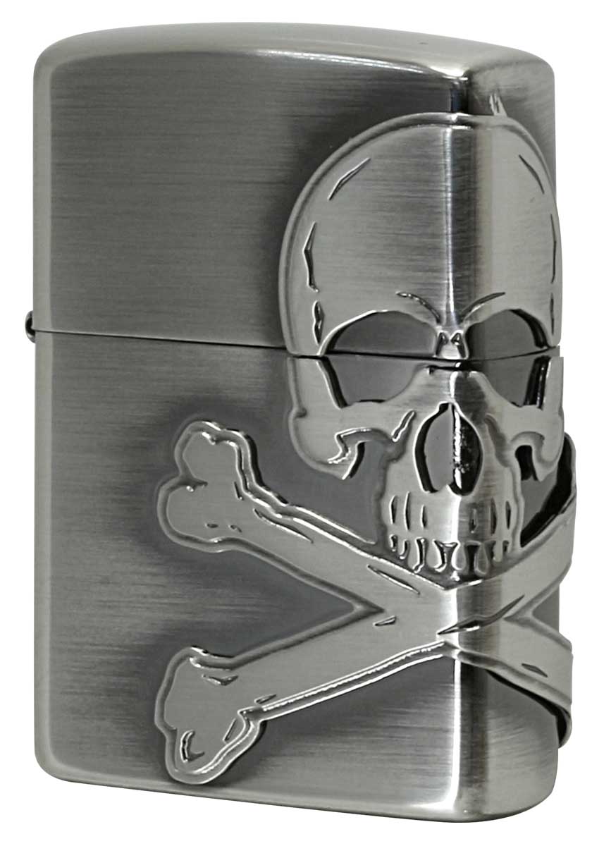 Zippo ジッポー スカル ドクロ 骸骨 スカルメタル ニッケル古美 SKULL Metal Nickel Atique Finish 2NI-SKULL