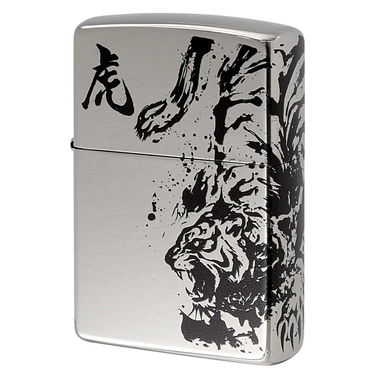 Zippo ジッポー タイガー 龍虎 墨絵繋ぎ絵 シルバー 虎NI