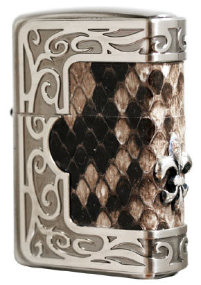 Zippo ジッポー フレーム　パイソン　メタル ユリ