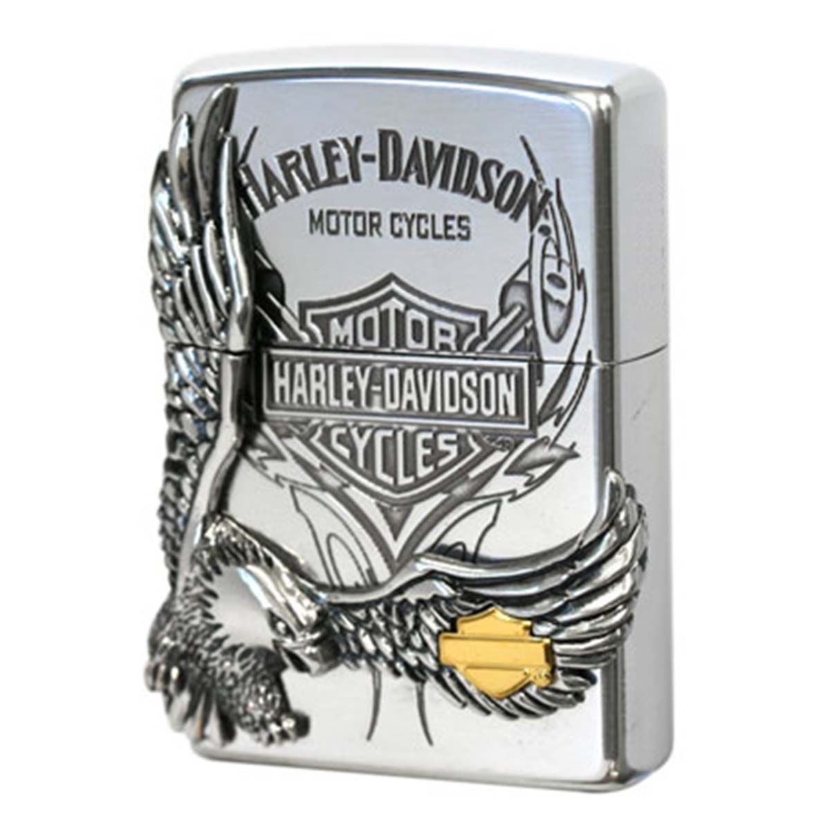Zippo ジッポー ハーレーダビッドソン 日本限定モデル バイク 二輪 モーターサイクル  Harley Davidson シルバーいぶし メタル オフィシャルライセンス品 HDP-16