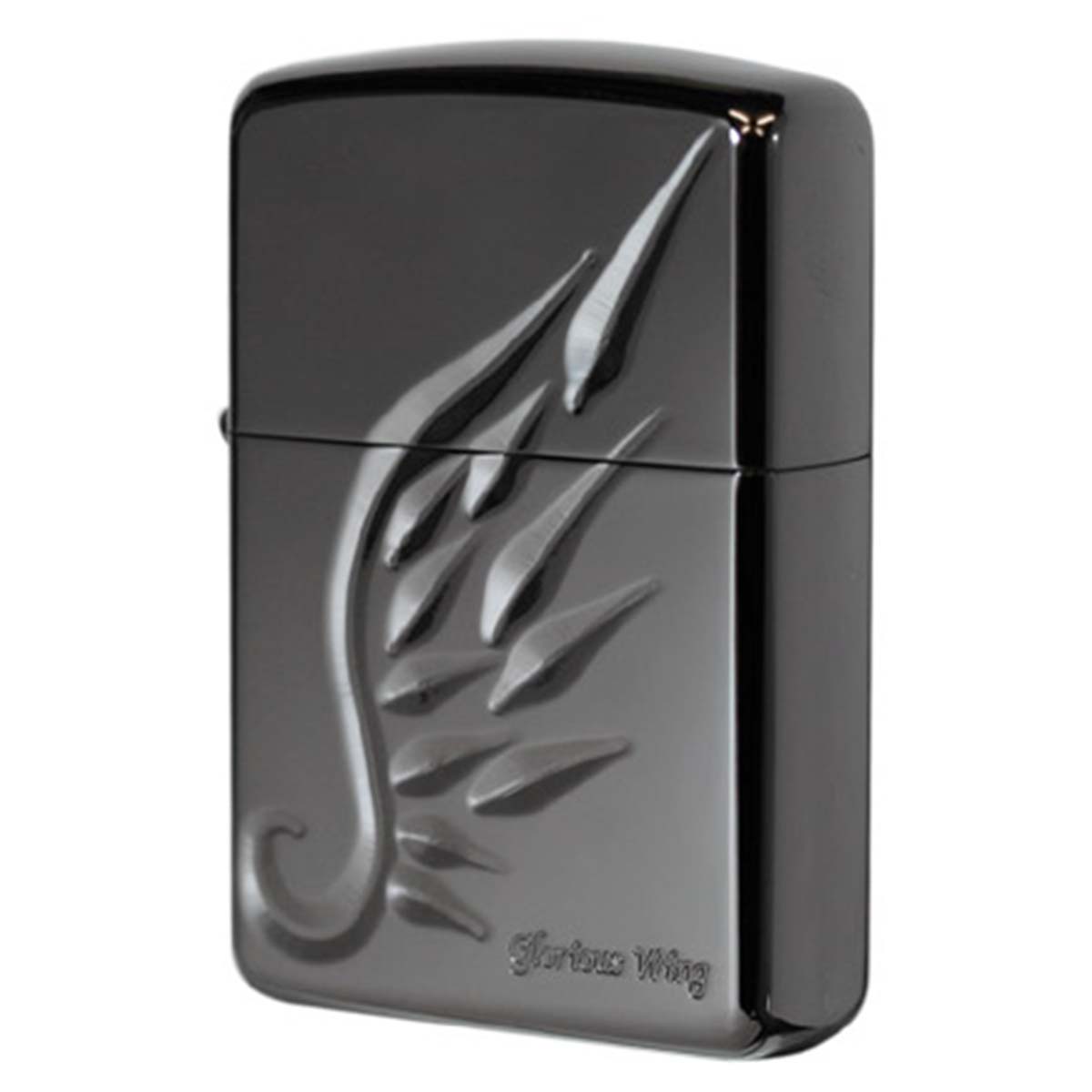 Zippo ジッポー アーマー 羽 ウイング 深彫 ブラック V-WING BK