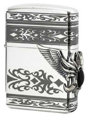 Zippo ジッポー アーマーストーンウィングメタル オニキス