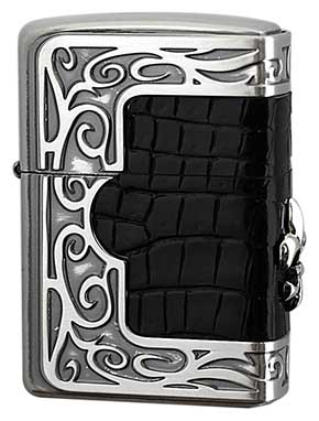 Zippo ジッポー フレーム クロコダイル メタル ユリ