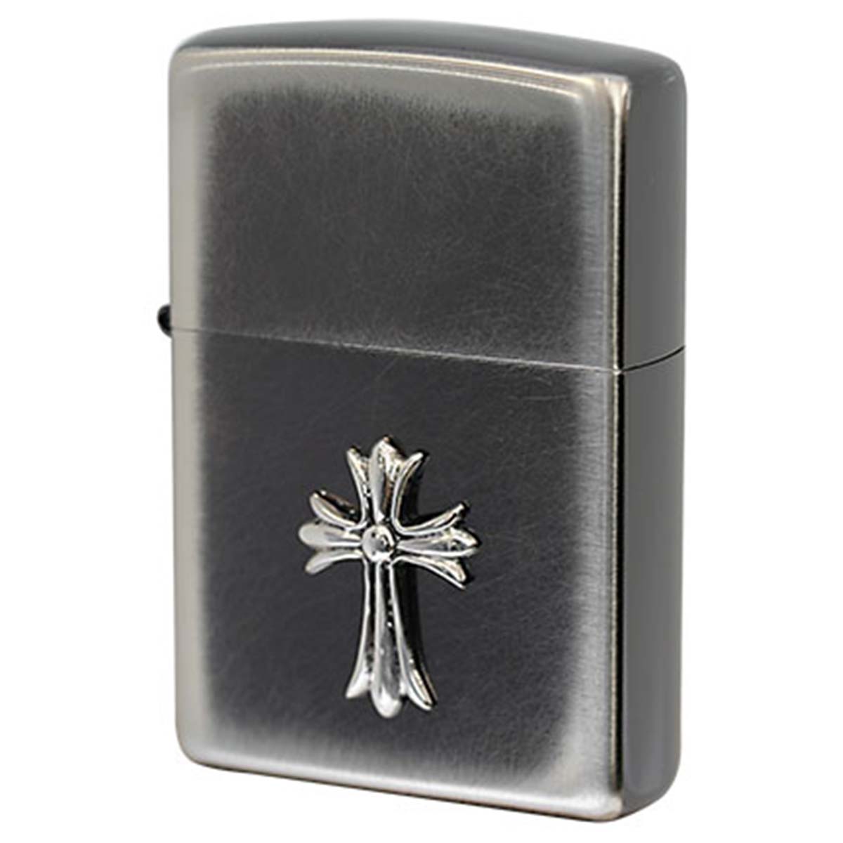 Zippo ジッポー クロス 十字架 Cross ユーズドメタル スピニングブラッシュ ニッケルメッキ NiB クロス