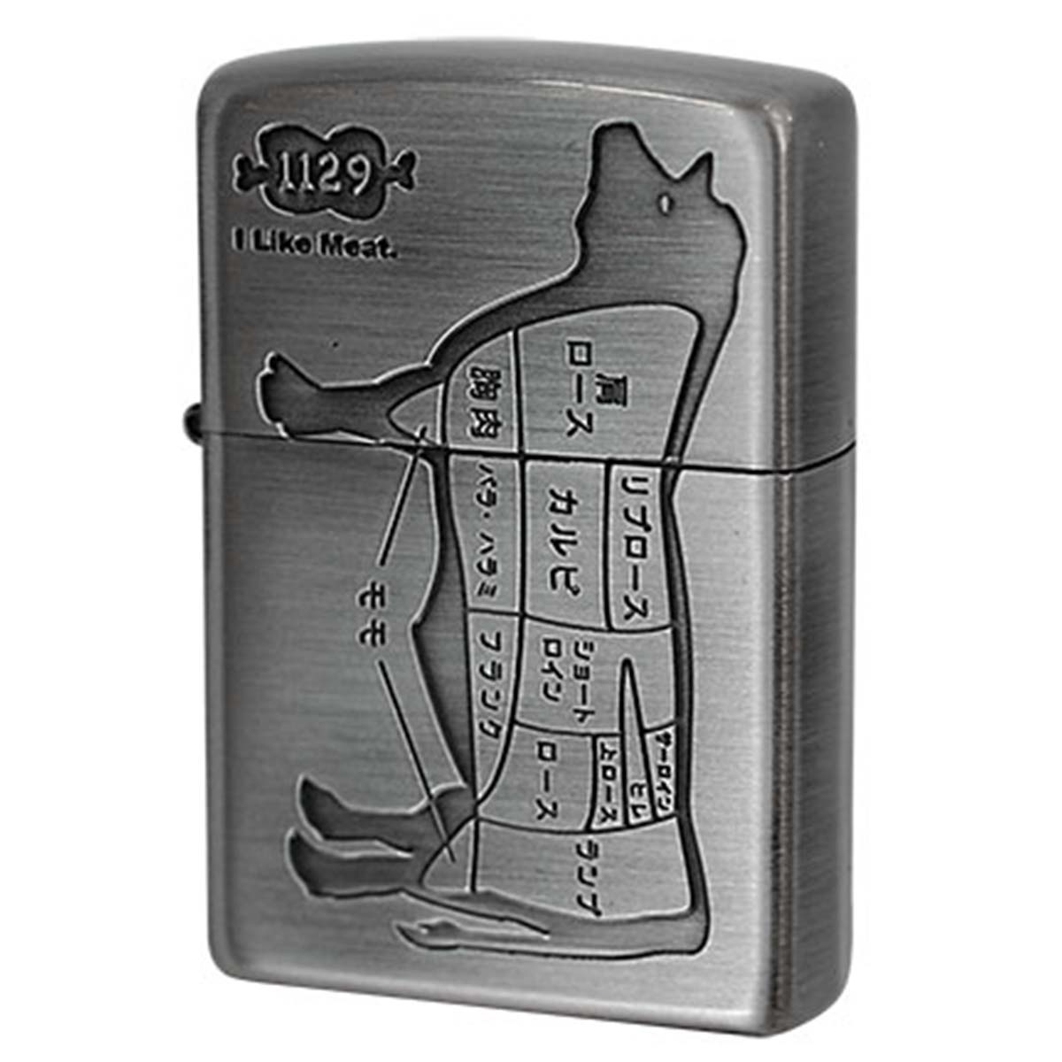Zippo ジッポー 牛 ウシ 肉 アイ ライク ミート ニッケル古美 I Lile Meet.  ウシ Ni メール便可