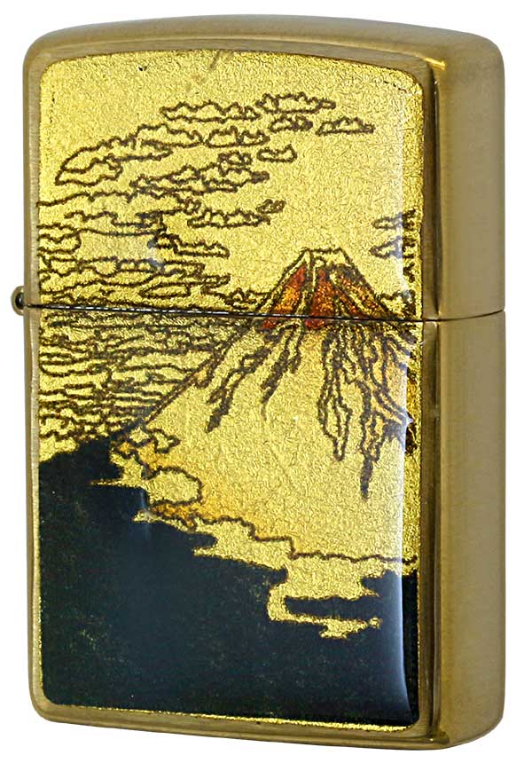 Zippo ジッポー 金箔エポ Gold leaf 富士 メール便可