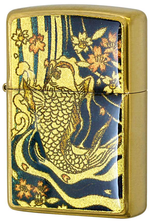 Zippo ジッポー 金箔エポ Gold leaf 鯉