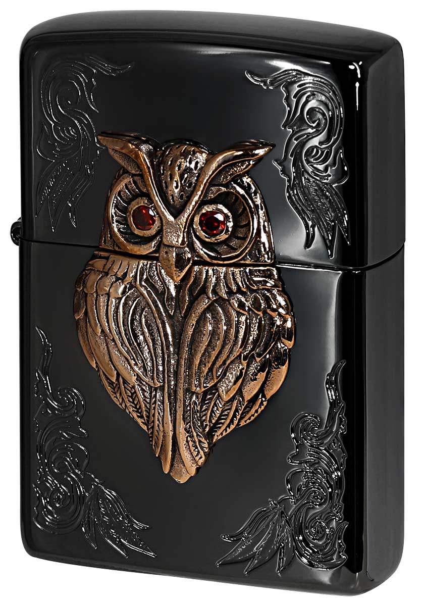 Zippo ジッポー LUCKY CHARM ラッキーチャーム フクロウ BK