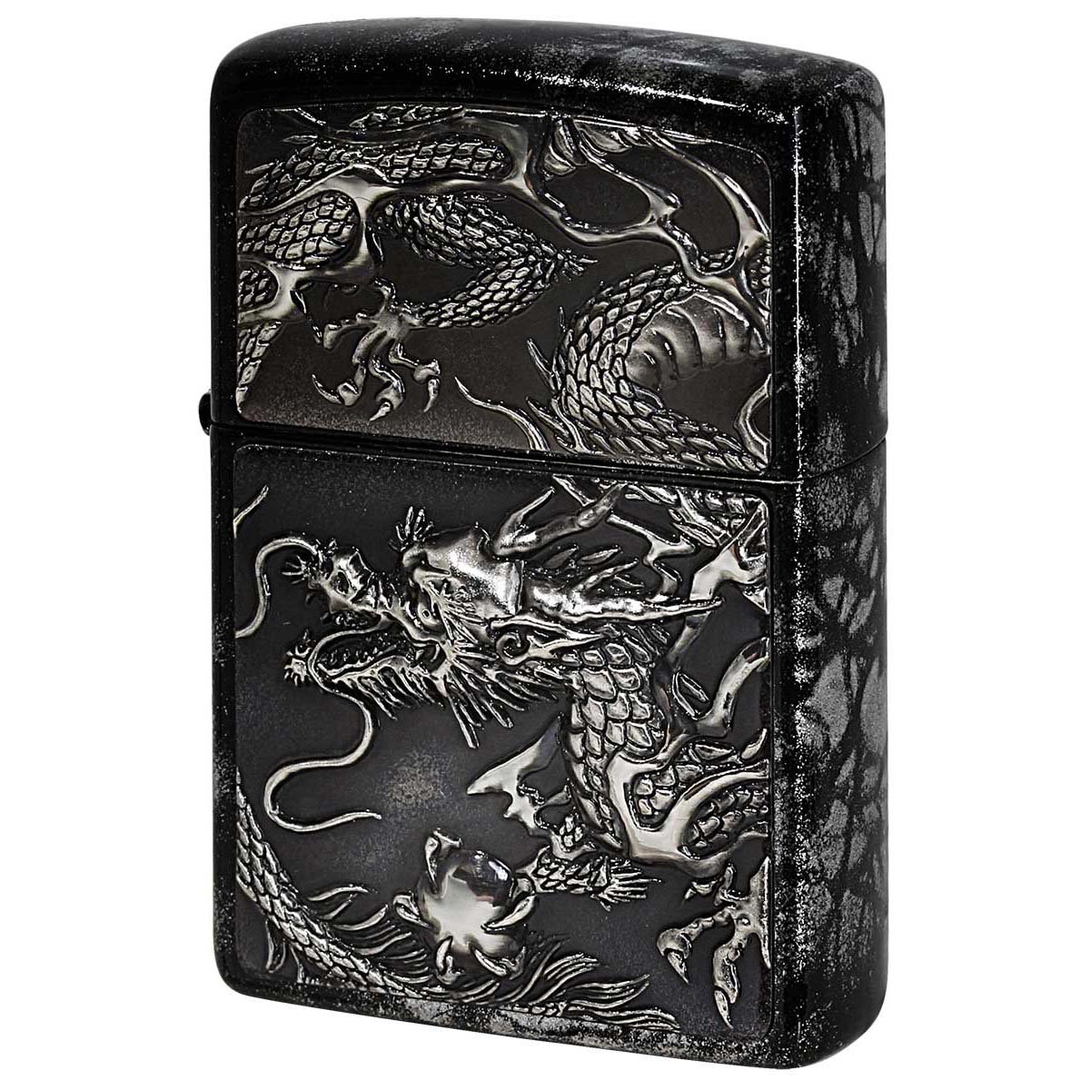 Zippo ジッポー RISE METAL ライズメタル 鼈甲塗り 銀龍 亀甲 銀