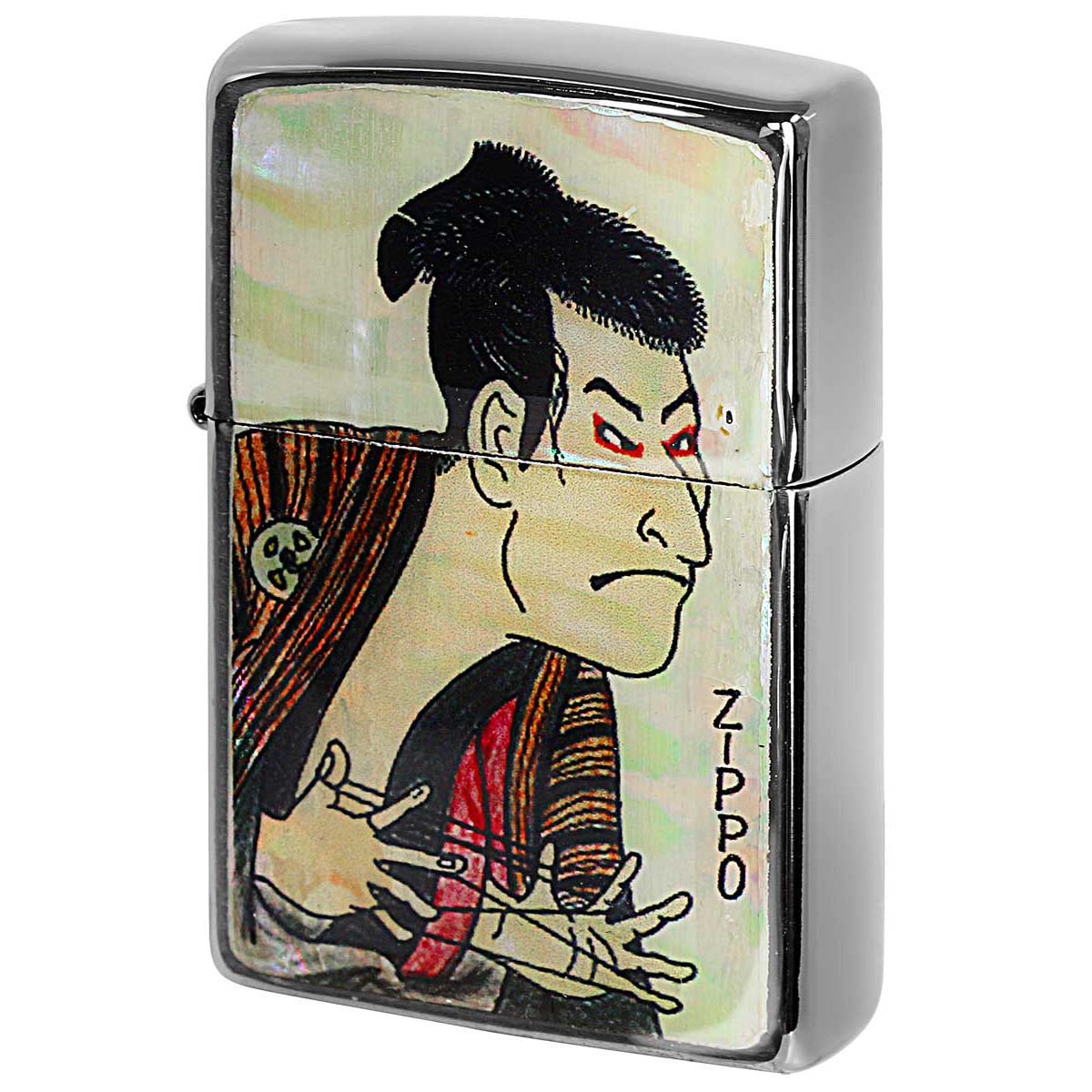 Zippo ジッポー 浮世絵 貝貼りエポ 綾取り役者 メール便可