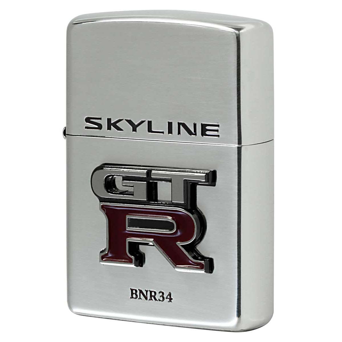 Zippo ジッポー スカイラインエンブレム GT-R BNR34 シルバー 日産 自動車 NISSAN BNR34 SKYLINE ENBLEM オフィシャルライセンス品 SV GT-R