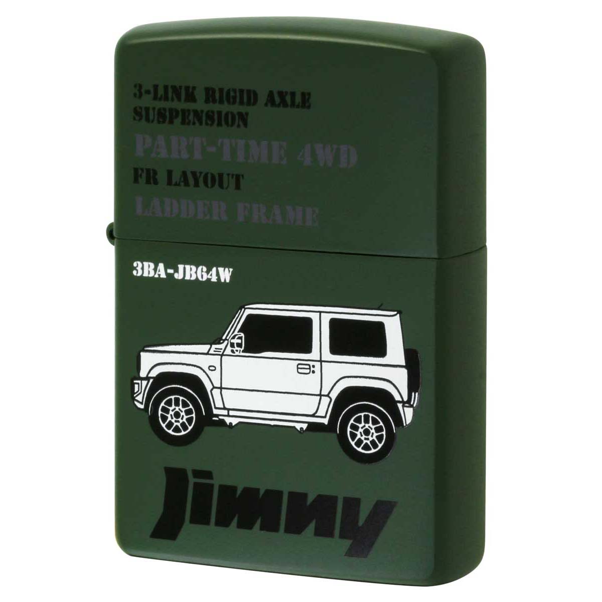 Zippo ジッポー スズキ ジムニー 自動車 SUZUKI JIMNY 3BA-JB64W オフィシャルライセンス品 マットグリーン