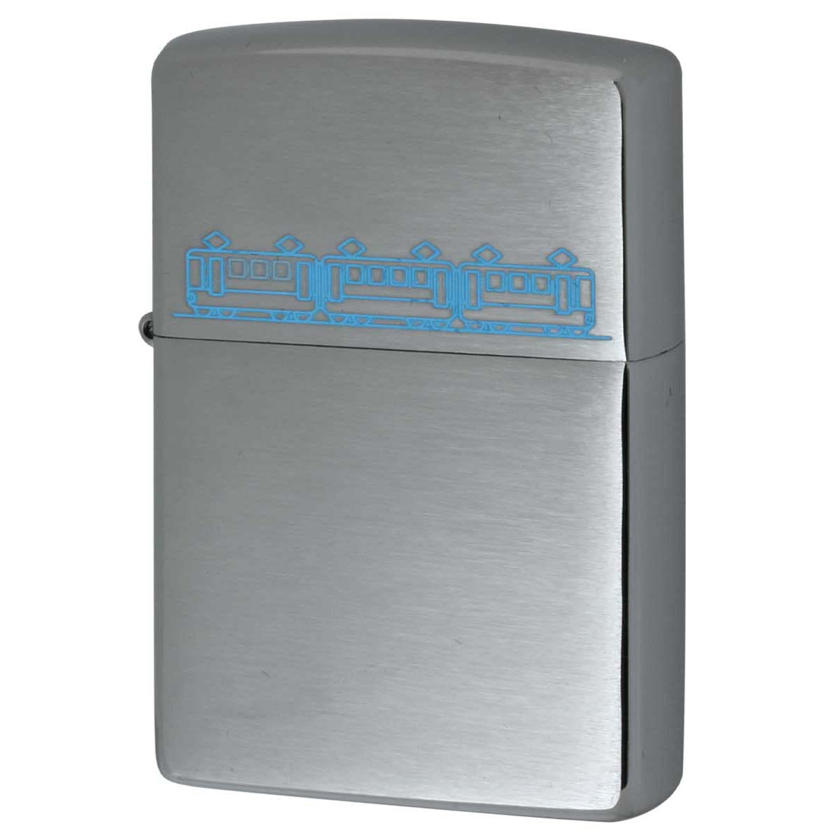 Zippo ジッポー 電車 3両 ブルー レーザーエングレイブ Lazer Engrave 電車 メール便可