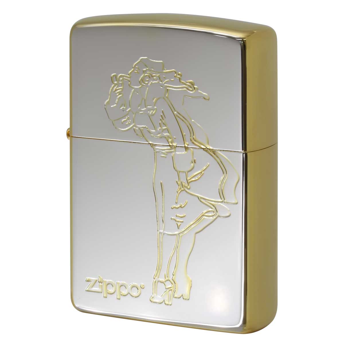 Zippo ジッポー クラシカル ウインディ Windy シルバー ゴールド コンビミラー SG