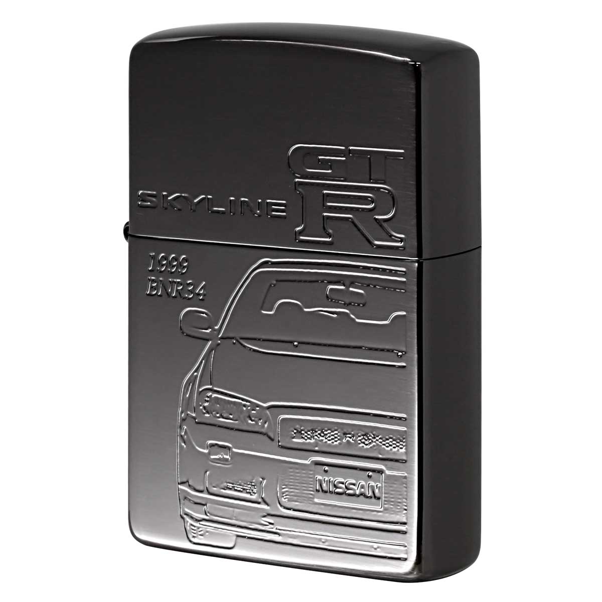 Zippo ジッポー スカイライン GT-R 日産 自動車 NISSAN SKYLINE オフィシャルライセンス品 BNR34-BK
