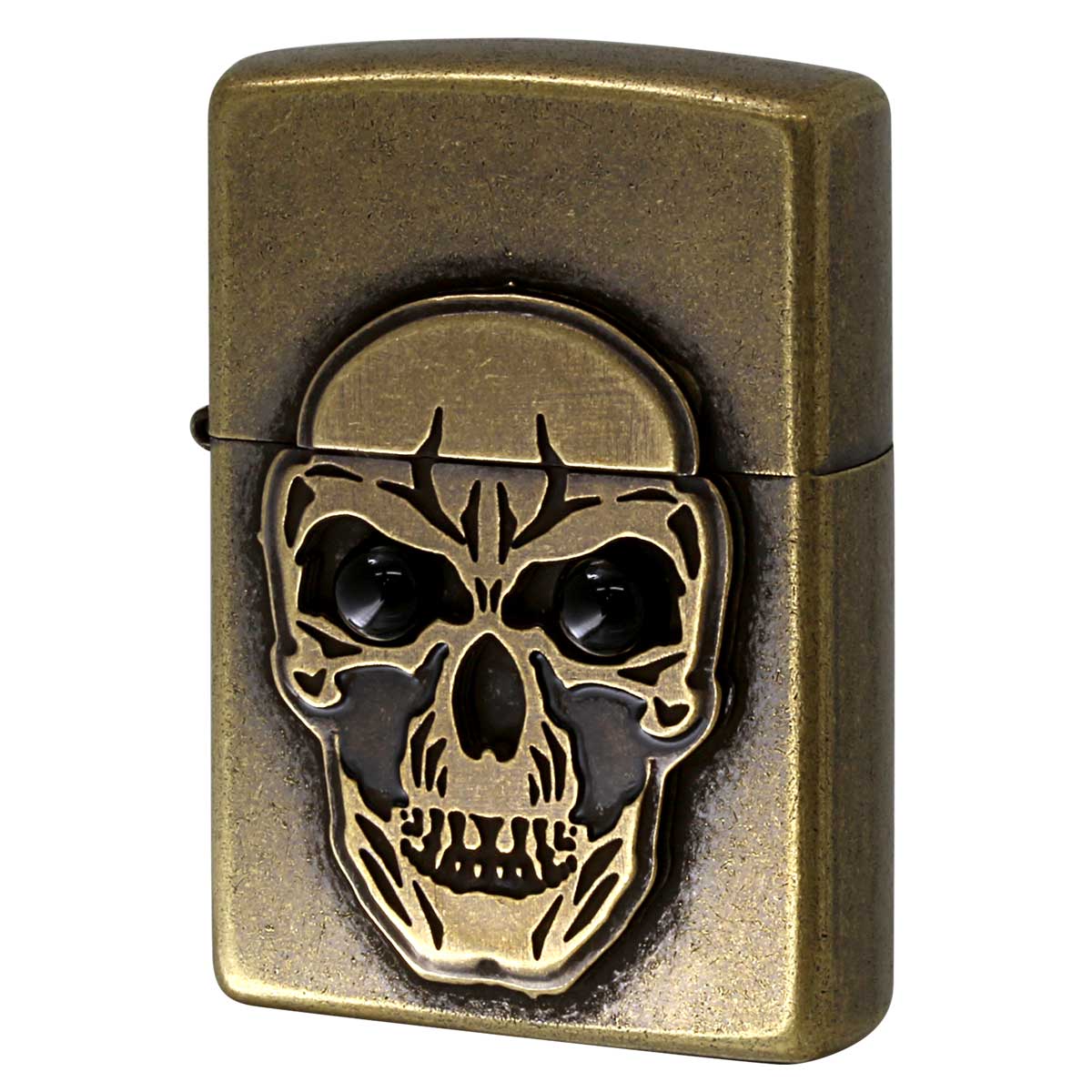 Zippo ジッポー ビックメタル スカル 骸骨 ドクロ オニキス 天然石 スカル＆オニキス
