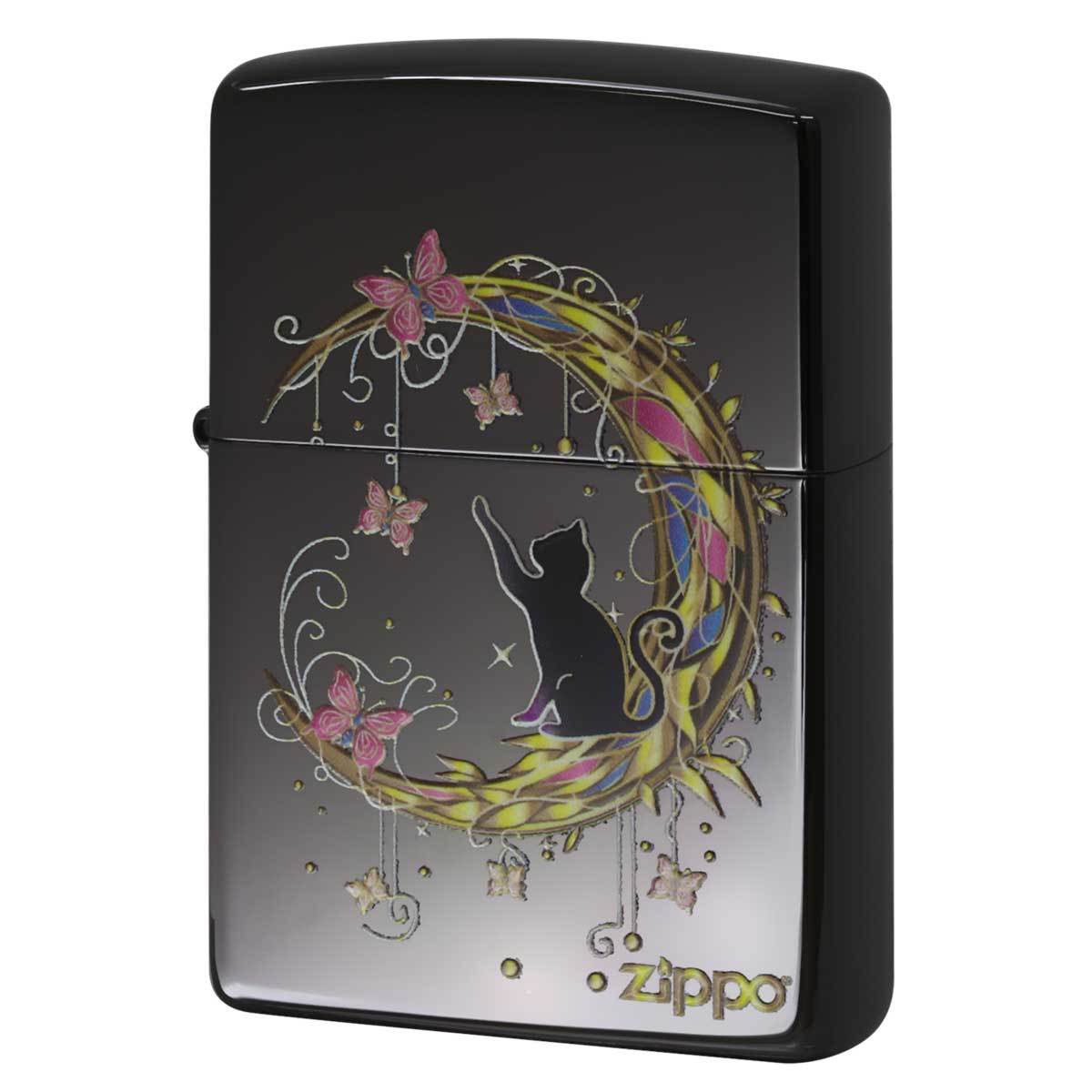Zippo ジッポー 三日月 クレセントムーン 月とネコ Moon Cat BNI