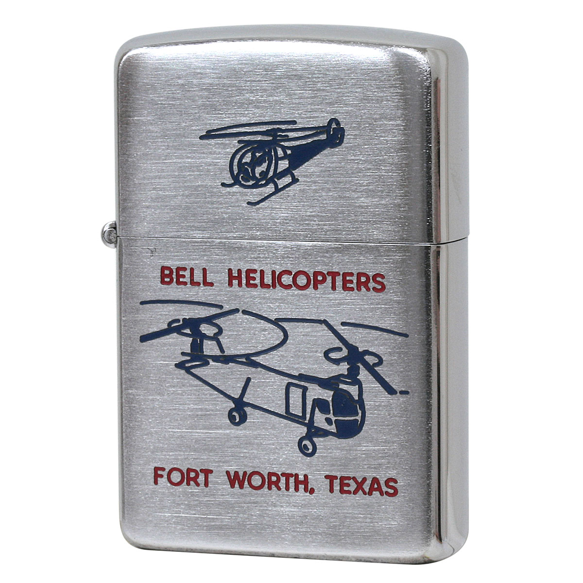 絶版/ヴィンテージ Zippo ジッポー 中古 製造年不明 BELL HELICOPTERS FORT WORTH, TEXAS  [B]使用感ありやや傷汚れあり