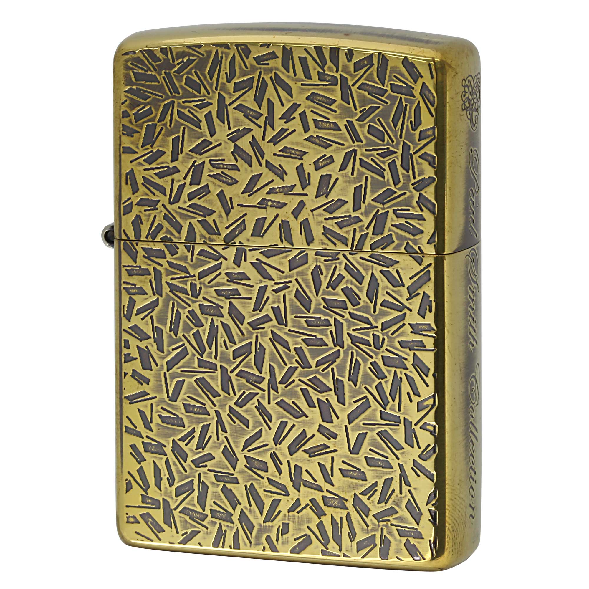 絶版/ヴィンテージ Zippo ジッポー 中古 2007年製造 ZIPPO Paul Smith Collection 両面 縞鋼板柄 ブラス  [S]ほぼ新品同様