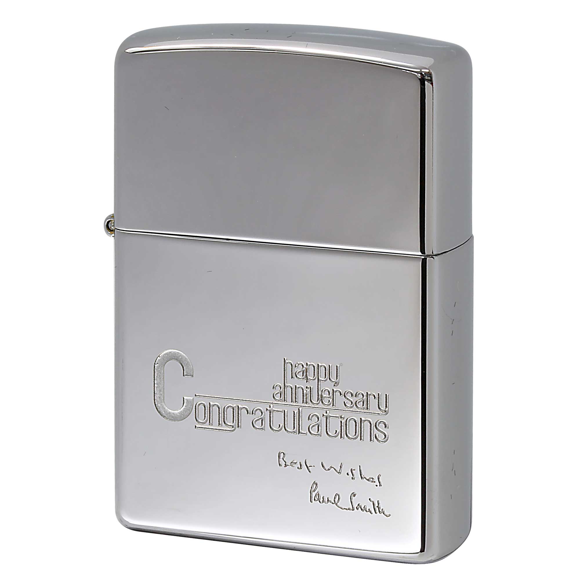 絶版/ヴィンテージ Zippo ジッポー 中古 2003年製造 ZIPPO Paul Smith Happy anniversary Congtatulations  [S]ほぼ新品同様