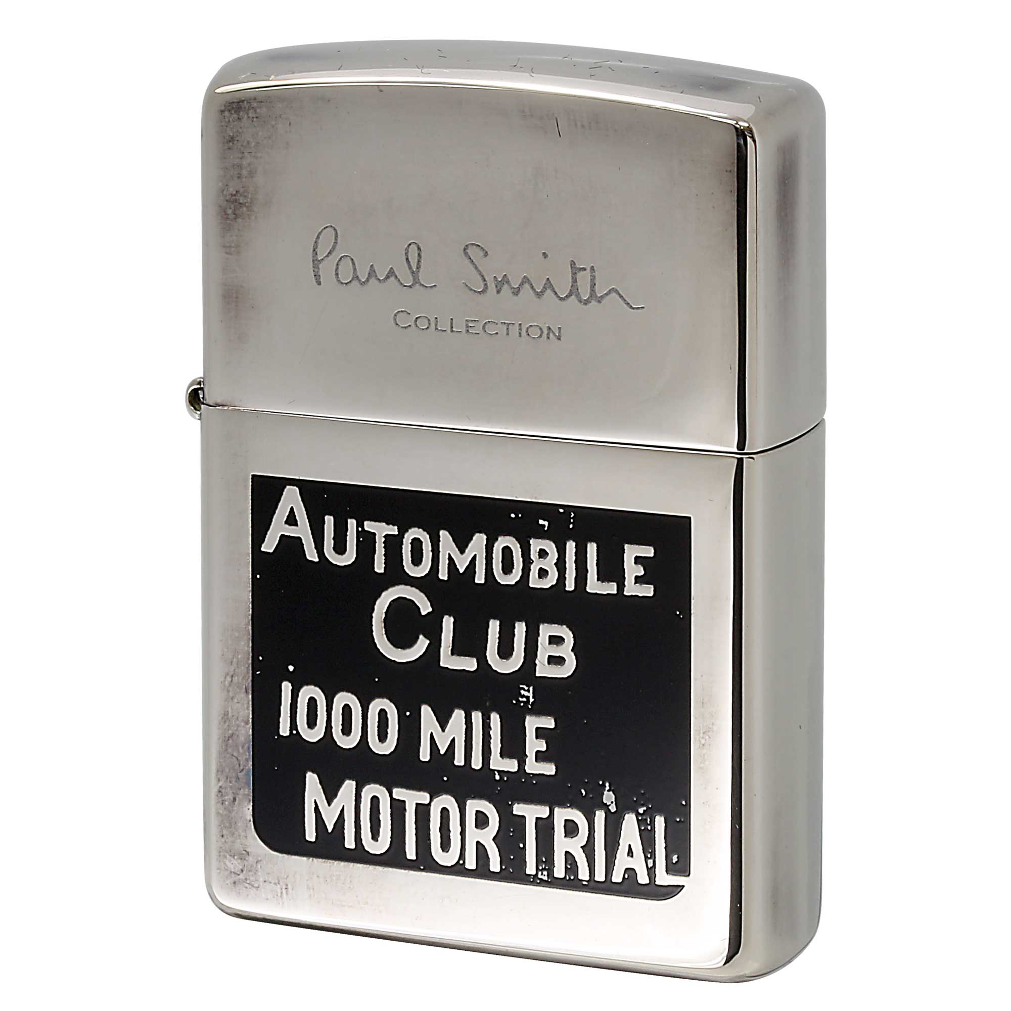 絶版/ヴィンテージ Zippo ジッポー 中古 2002年製造 ZIPPO Paul Smith Collection AUTOMOBILE CLUB 1000 MILE MOTOR TRIAL  [A]使用感少なく状態が良い