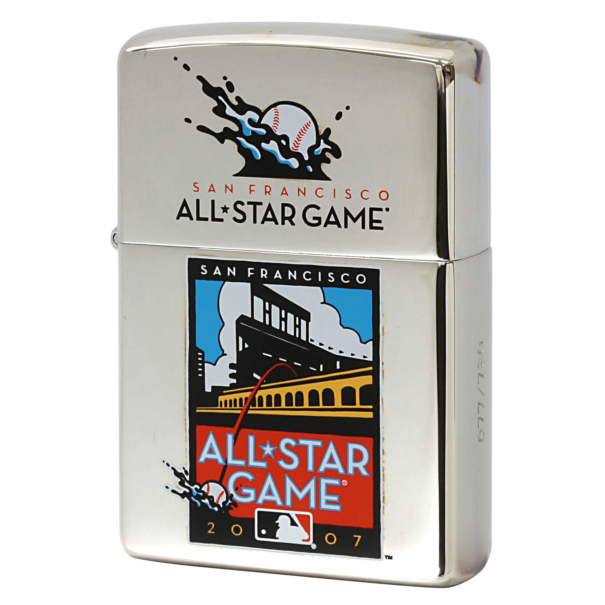 絶版/ヴィンテージ Zippo ジッポー 中古 2007年製造 MLB メジャーリーグ 2007年 オールスターゲーム 78th サンフランシスコ  [N]未使用・新品