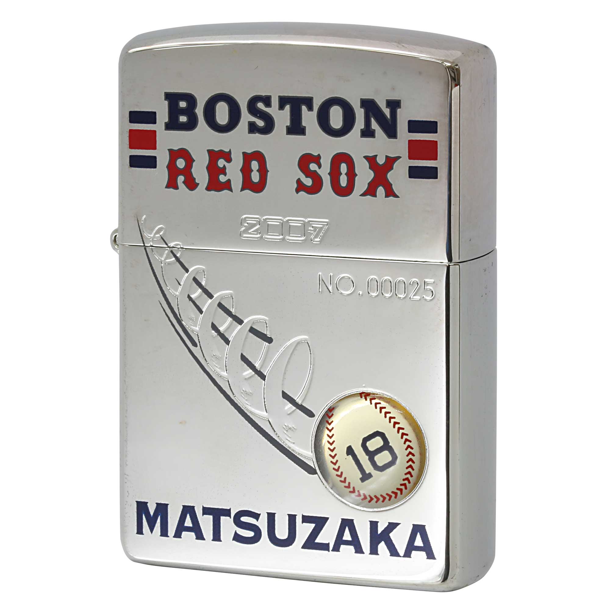 絶版/ヴィンテージ Zippo ジッポー 中古 2006年製造 ボストン レッドソックス 松坂 2007年シリアル No.00025  [N]未使用・新品