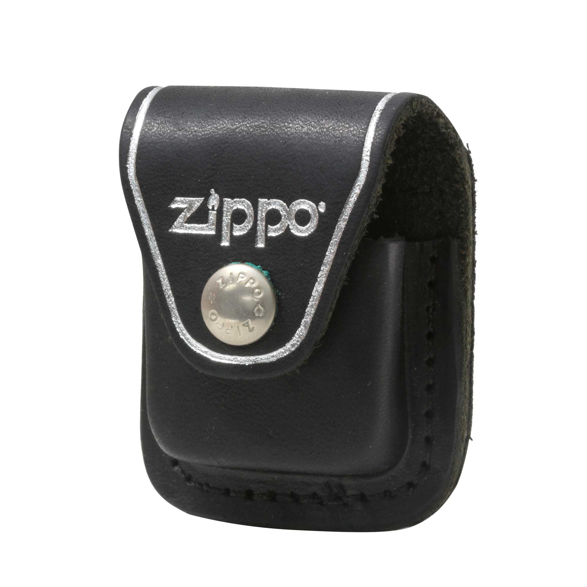 絶版/ヴィンテージ Zippo ジッポー 中古 製造年不明 ZIPPOケース革 黒 クリップタイプ  [A]使用感少なく状態が良い