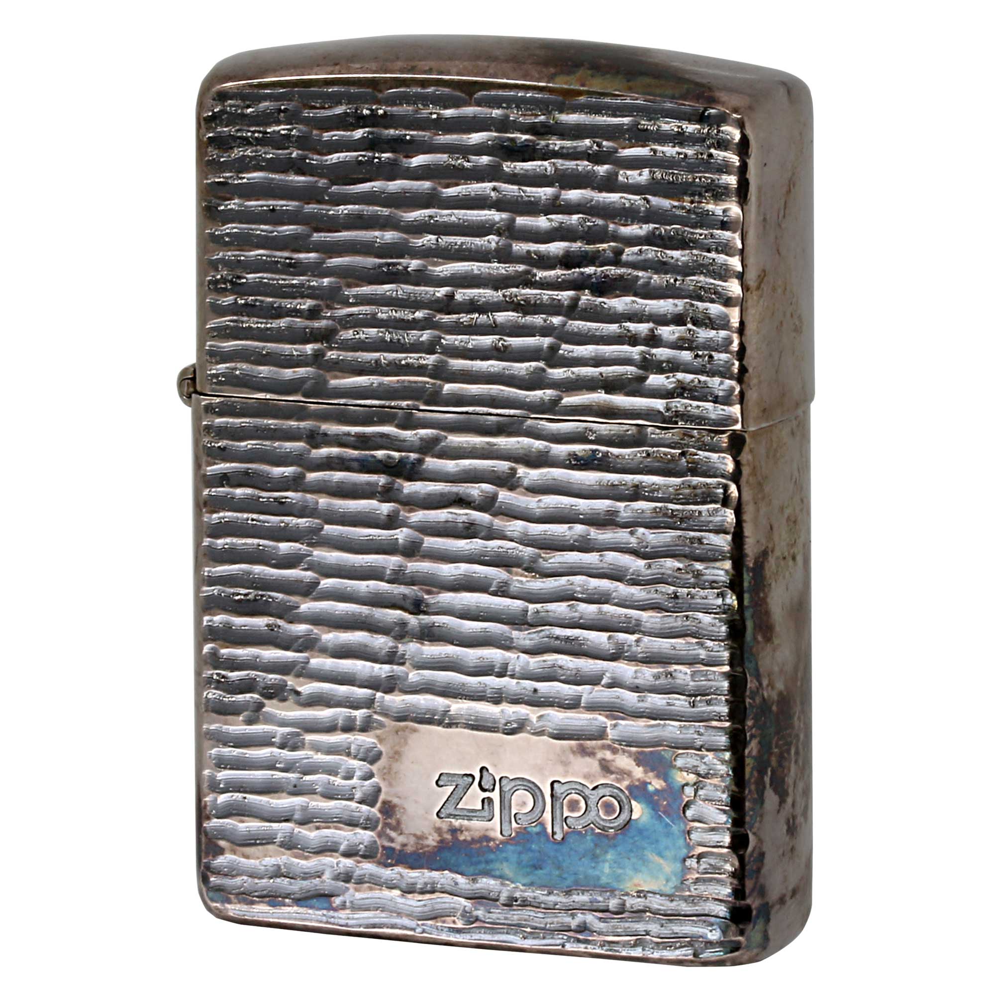 絶版/ヴィンテージ Zippo ジッポー 中古 1992年製造 木目調 テクスチャ彫刻  [B]使用感ありやや傷汚れあり