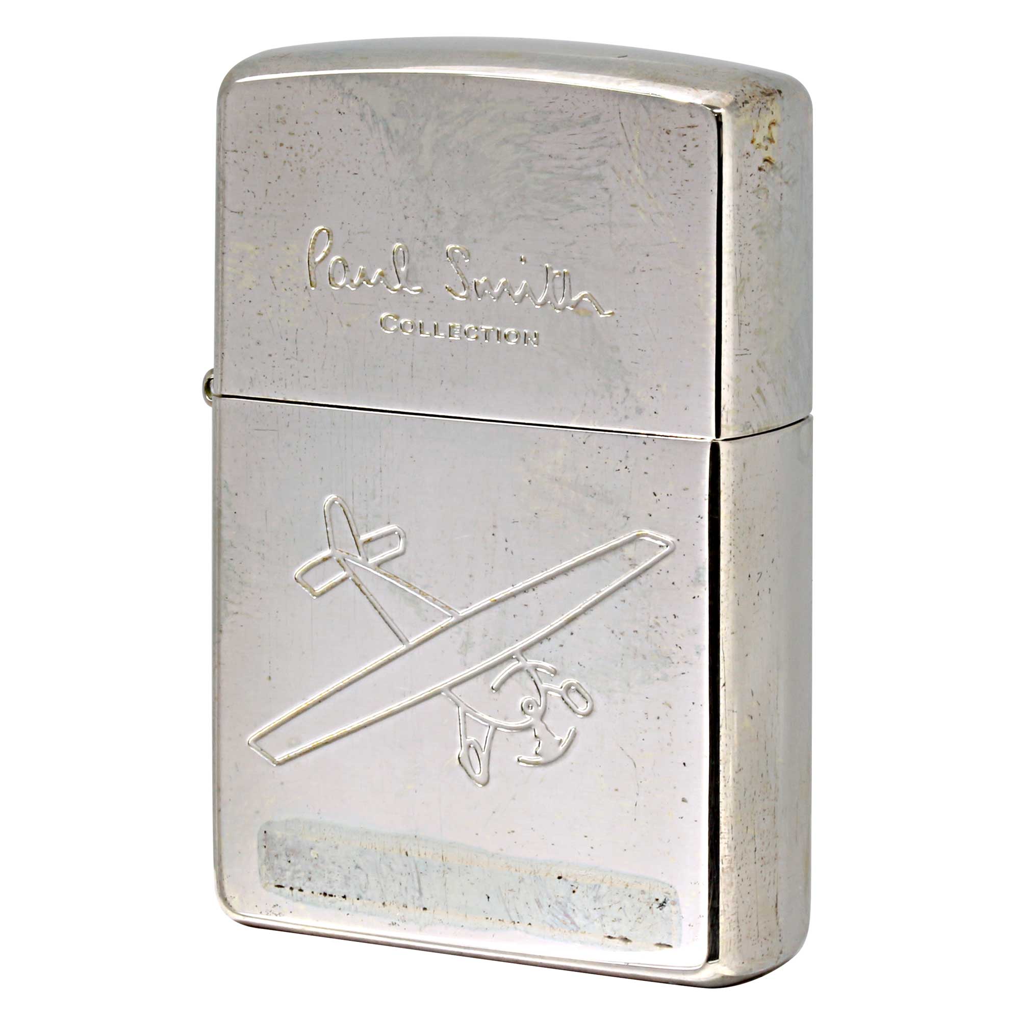絶版/ヴィンテージ Zippo ジッポー 中古 1998年製造 ZIPPO Paul Smith Collection 飛行機  [B]使用感ありやや傷汚れあり