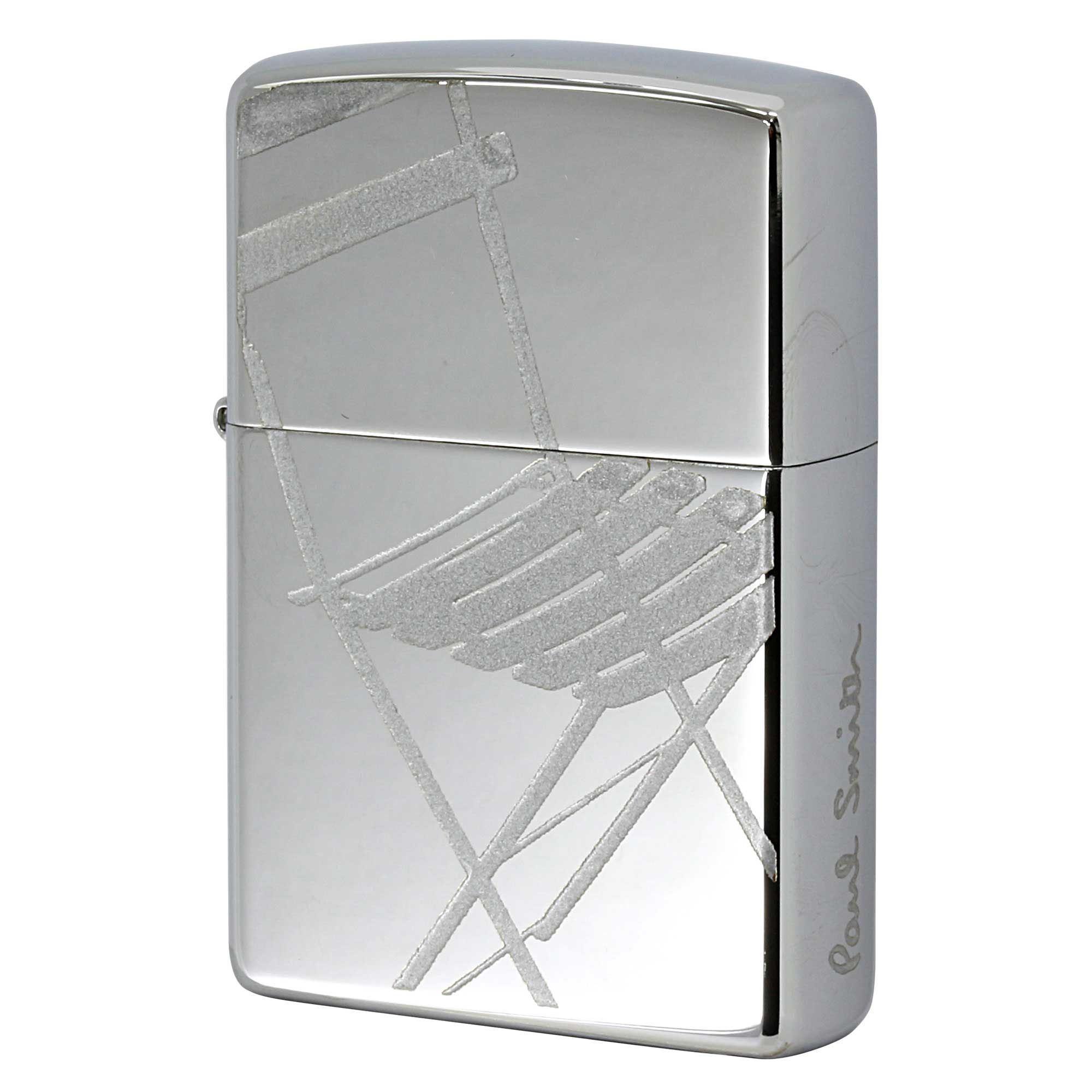 絶版/ヴィンテージ Zippo ジッポー 中古 2007年製造 ZIPPO Paul Smith No.250 エッチング 銀入れ 椅子  [S]ほぼ新品同様