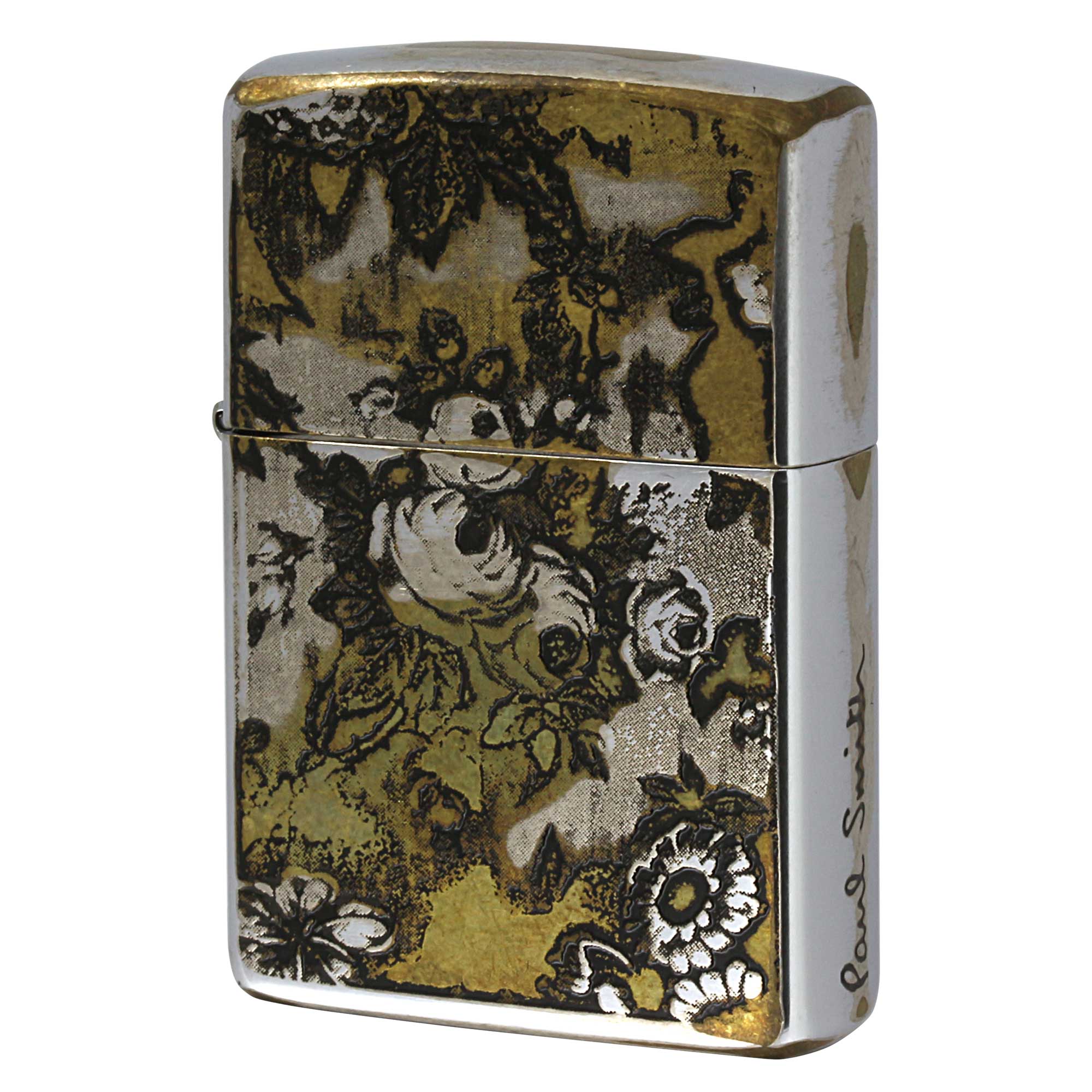 絶版/ヴィンテージ Zippo ジッポー 中古 2007年製造 ZIPPO Paul Smith ユーズドフィニッシュ 花柄  [S]ほぼ新品同様