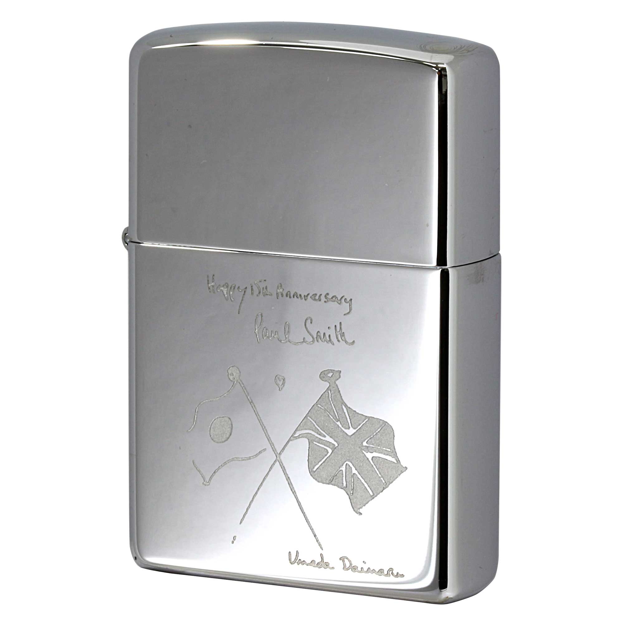 絶版/ヴィンテージ Zippo ジッポー 中古 1997年製造 ZIPPO Paul Smith No.250 日本＆英国 国旗  [A]使用感少なく状態が良い