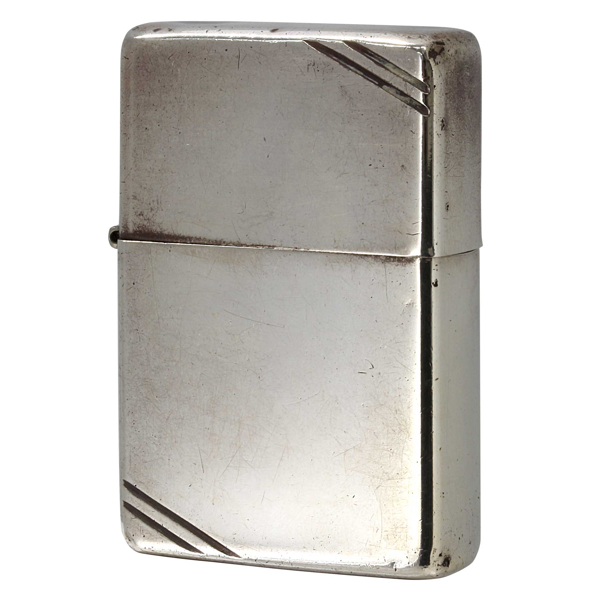 絶版/ヴィンテージ Zippo ジッポー 中古 1993年製造 純銀 スターリングシルバー フラットトップ  [C]使用感あり傷汚れあり