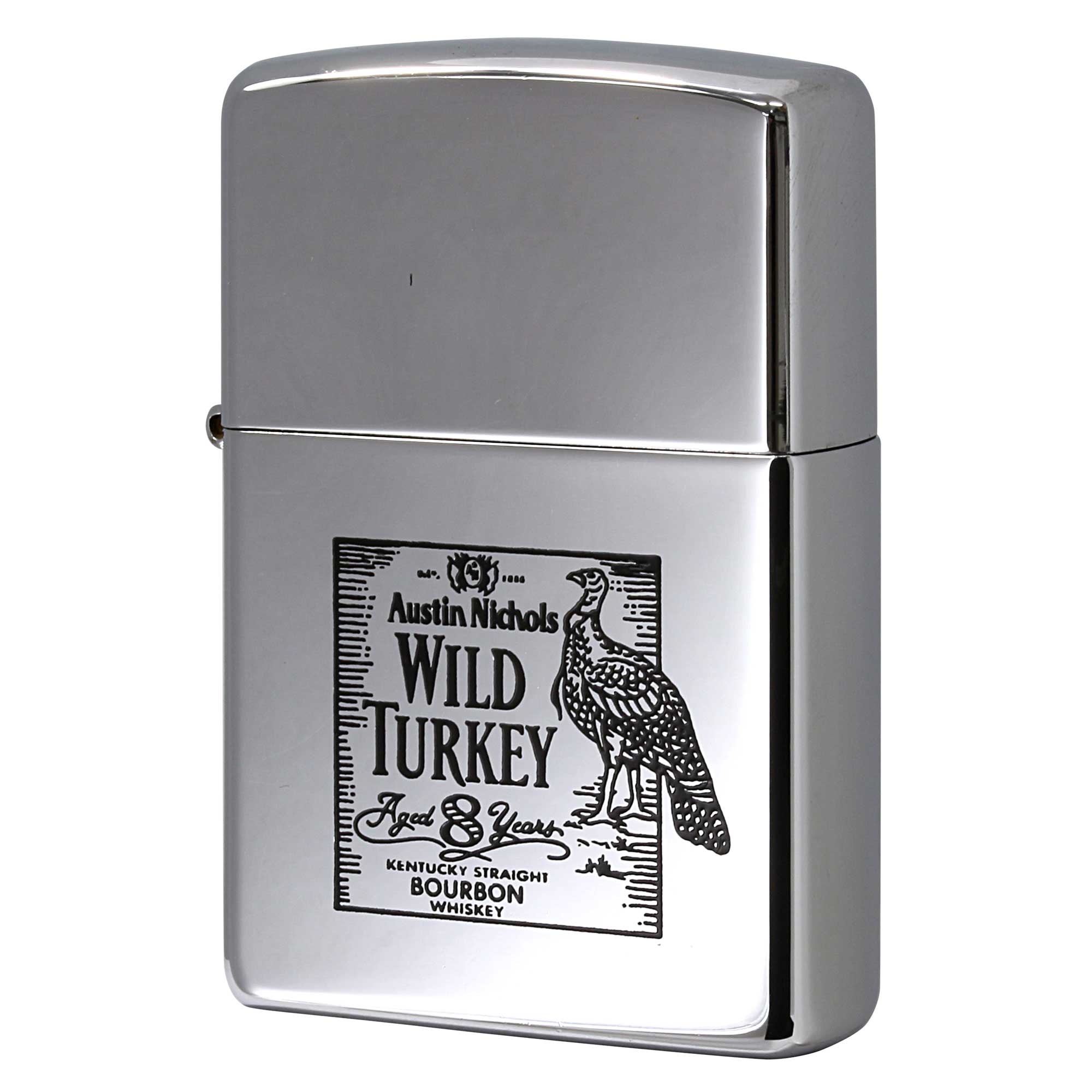 絶版/ヴィンテージ Zippo ジッポー 中古 2002年製造 WILD TURKEY ロゴ  [A]使用感少なく状態が良い