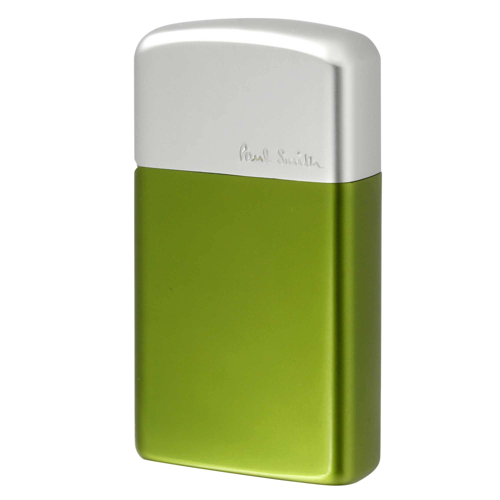絶版/ヴィンテージ Zippo ジッポー 中古 2000年製造 ZIPPO Paul Smith スリム アルミケース SLIM Aluminum case グリーン  [S]ほぼ新品同様