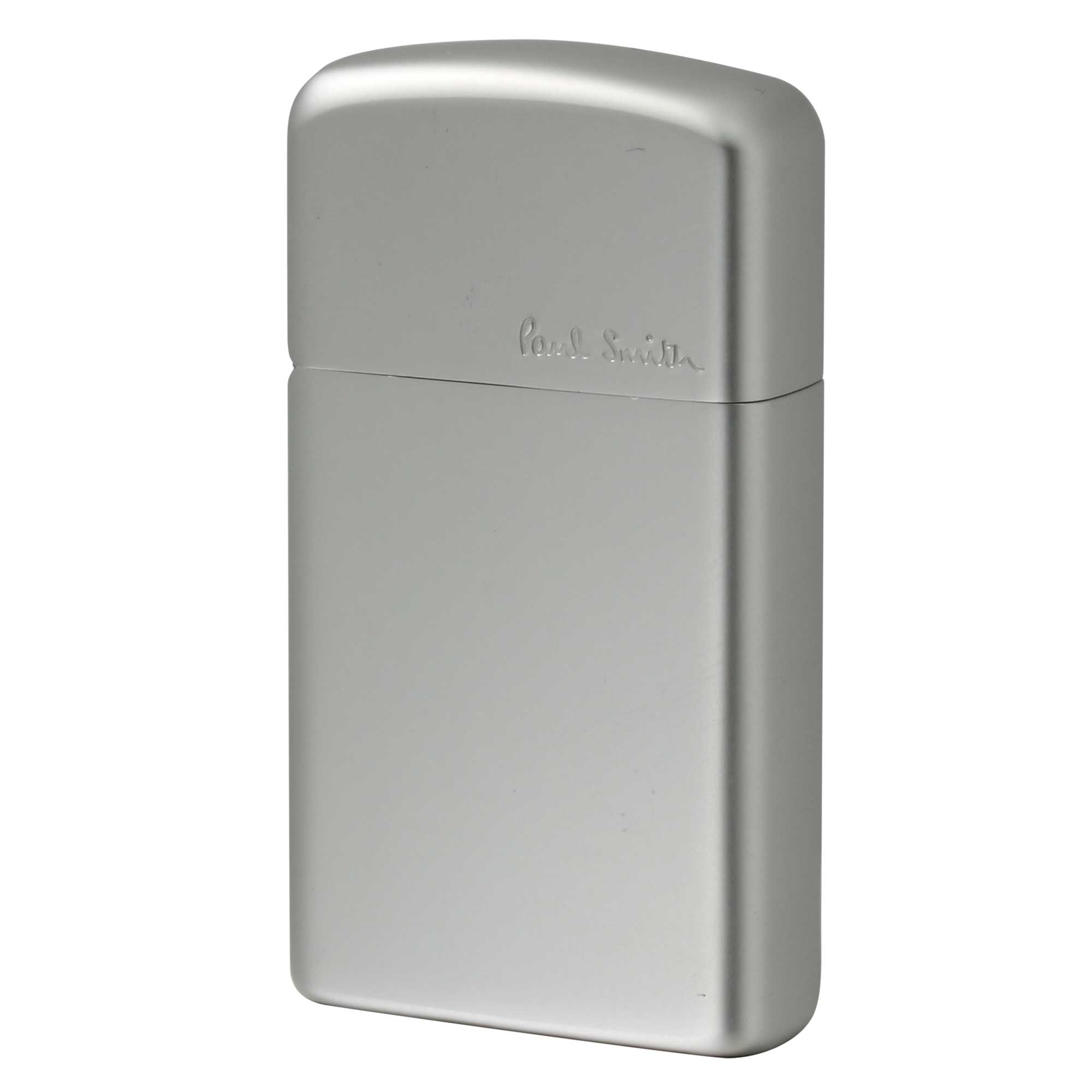絶版/ヴィンテージ Zippo ジッポー 中古 2000年製造 ZIPPO Paul Smith スリム アルミケース SLIM Aluminum case シルバー  [S]ほぼ新品同様