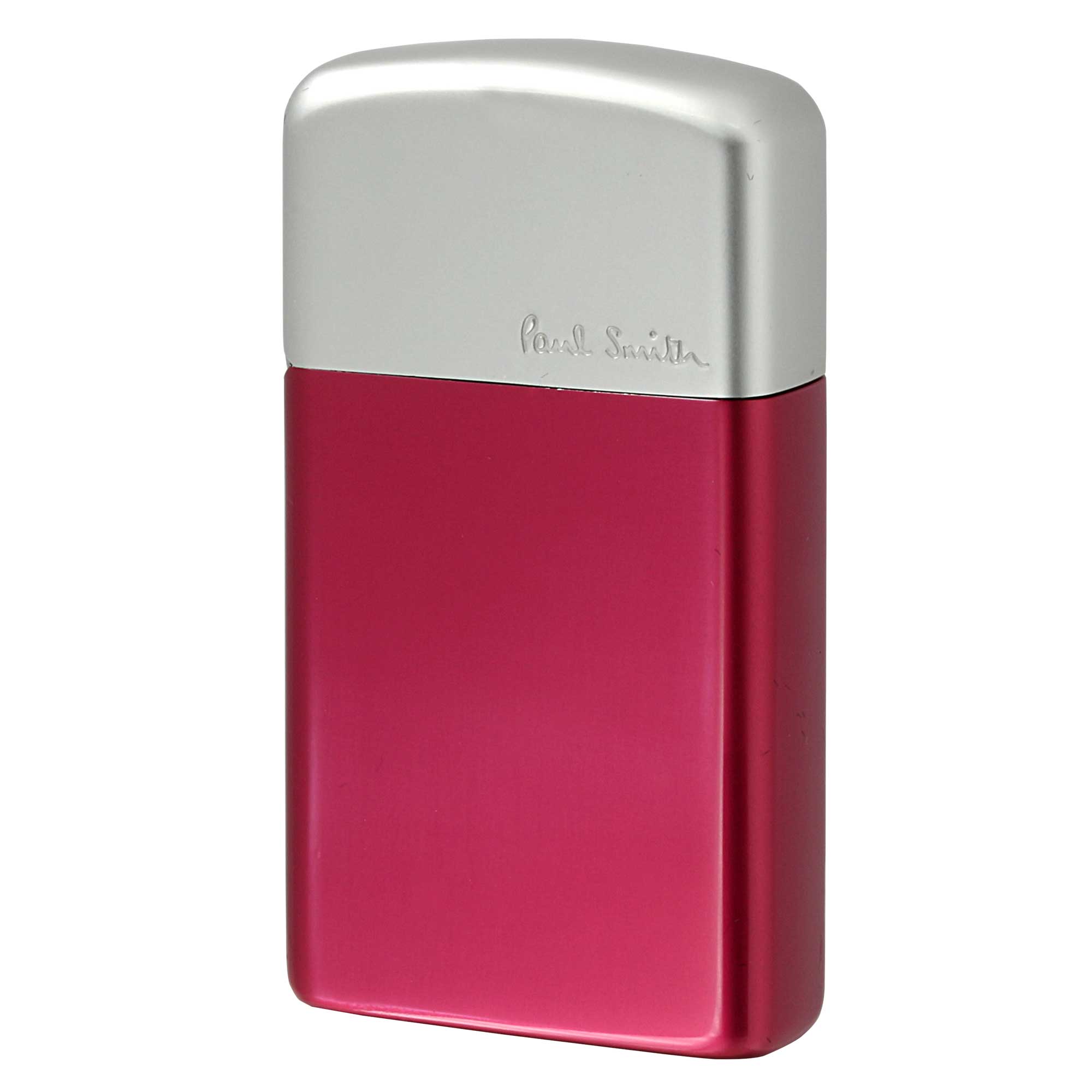 絶版/ヴィンテージ Zippo ジッポー 中古 2000年製造 ZIPPO Paul Smith スリム アルミケース SLIM Aluminum case サーモンピンク  [S]ほぼ新品同様