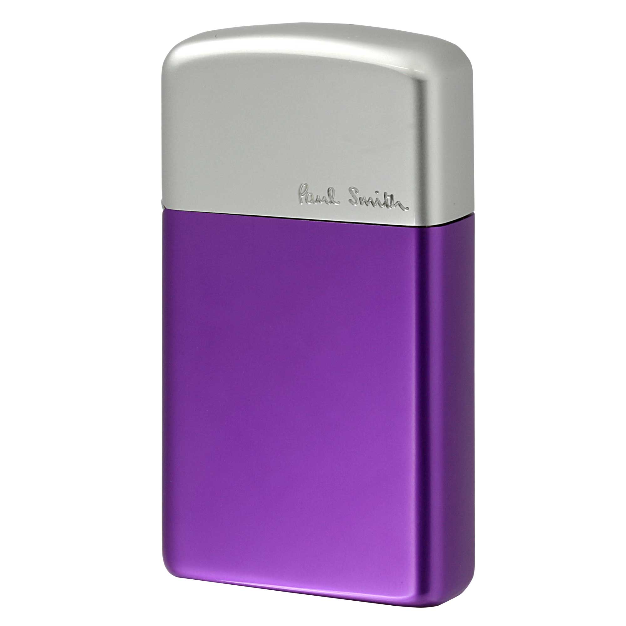 絶版/ヴィンテージ Zippo ジッポー 中古 2000年製造 ZIPPO Paul Smith スリム アルミケース SLIM Aluminum case パープル  [S]ほぼ新品同様