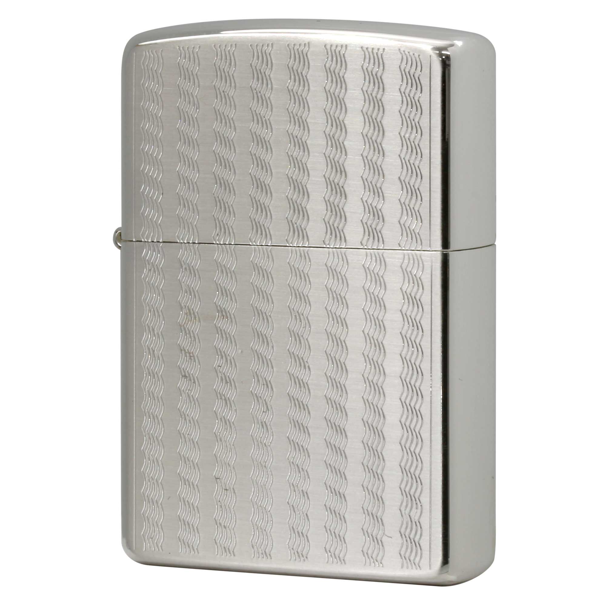 絶版/ヴィンテージ Zippo ジッポー 中古 2010年製造 ウェーブ ストライプ柄 波線  [S]ほぼ新品同様
