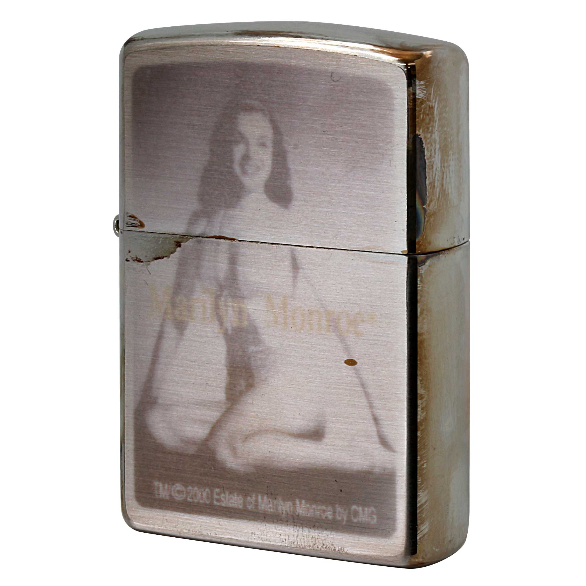 絶版/ヴィンテージ Zippo ジッポー 中古 2001年製造 マリリン・モンロー モノクロ セクシー  [C]使用感あり傷汚れあり