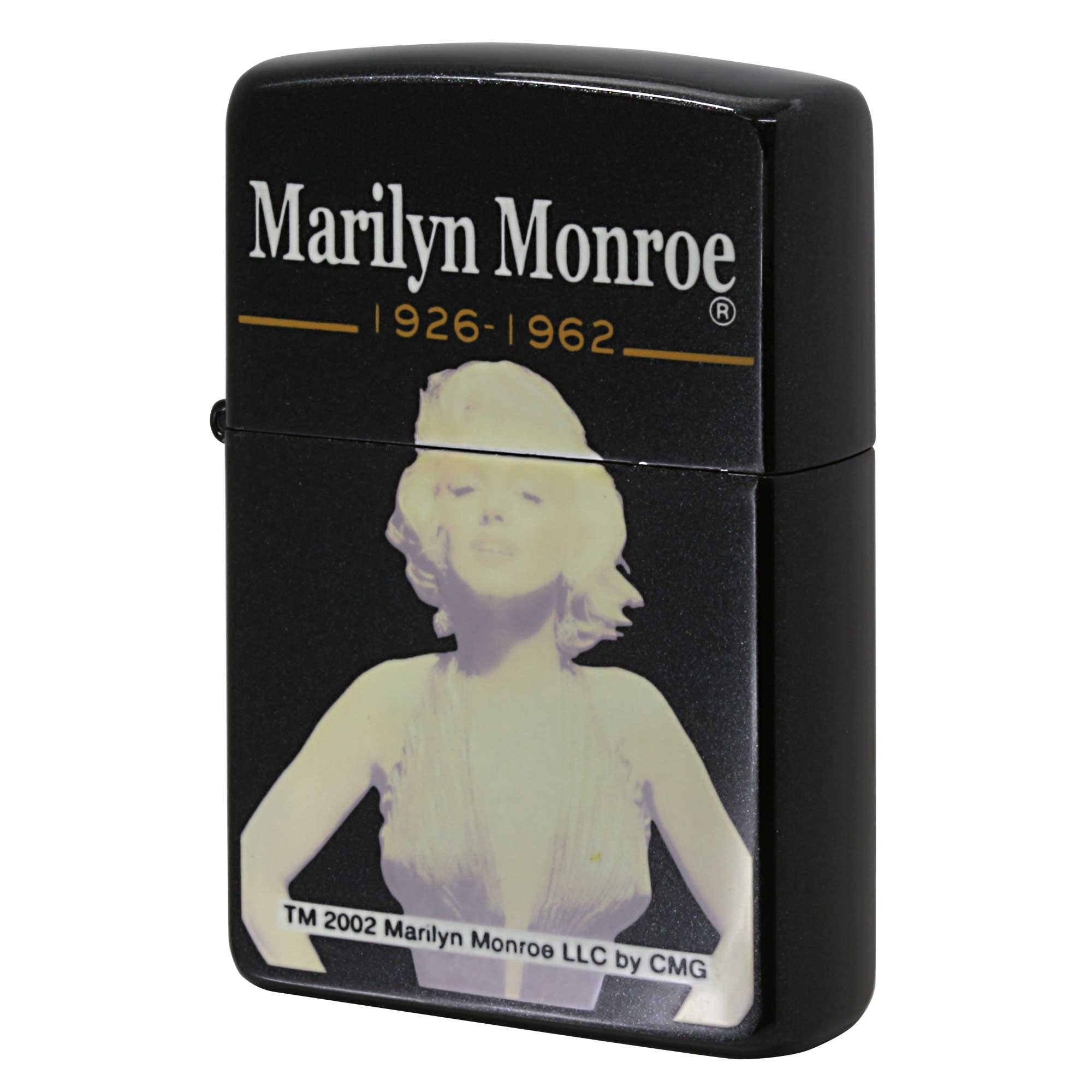 絶版/ヴィンテージ Zippo ジッポー 中古 2002年製造 マリリン・モンロー ブラック  [A]使用感少なく状態が良い