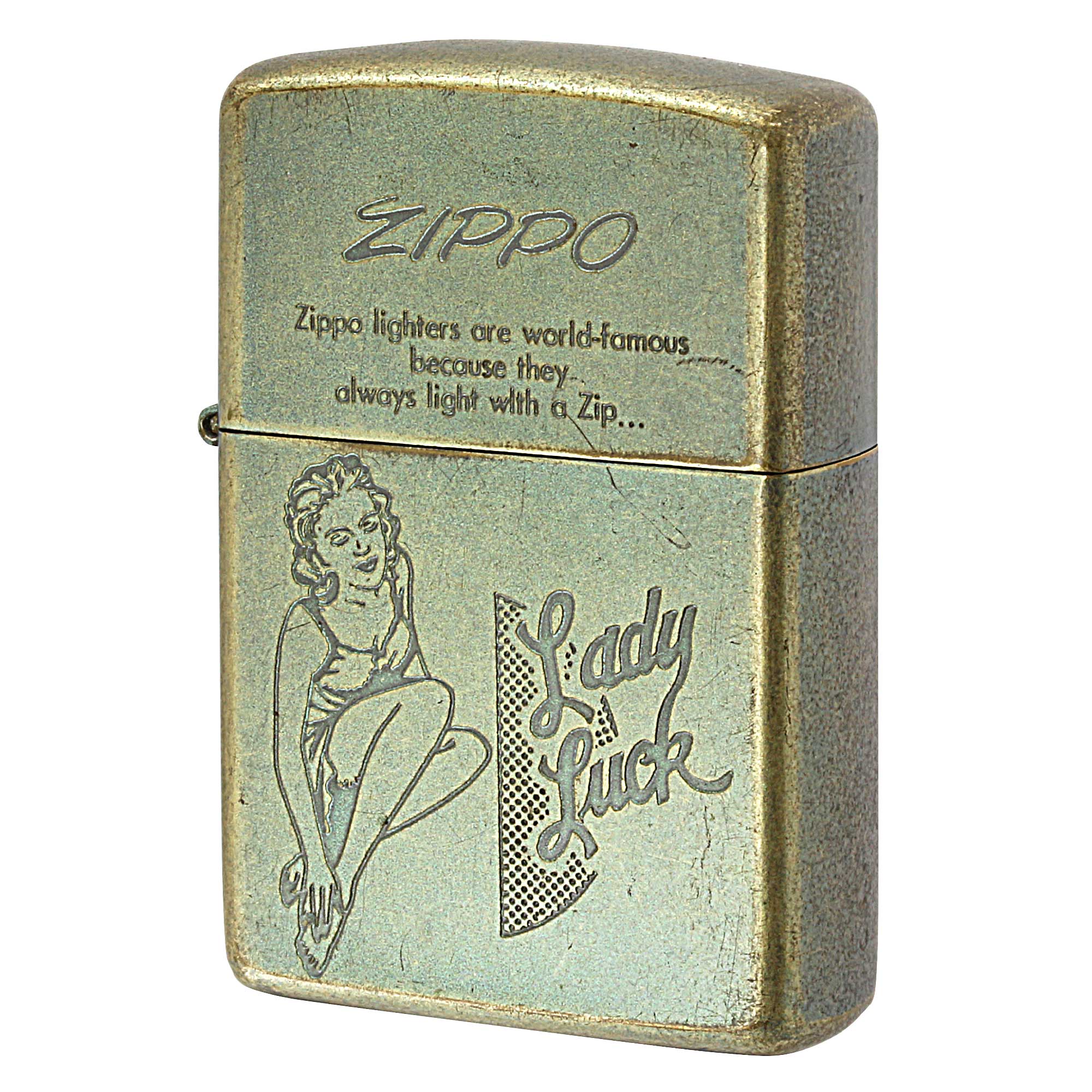 絶版/ヴィンテージ Zippo ジッポー 中古 1994年製造 Lady Luck  [B]使用感ありやや傷汚れあり