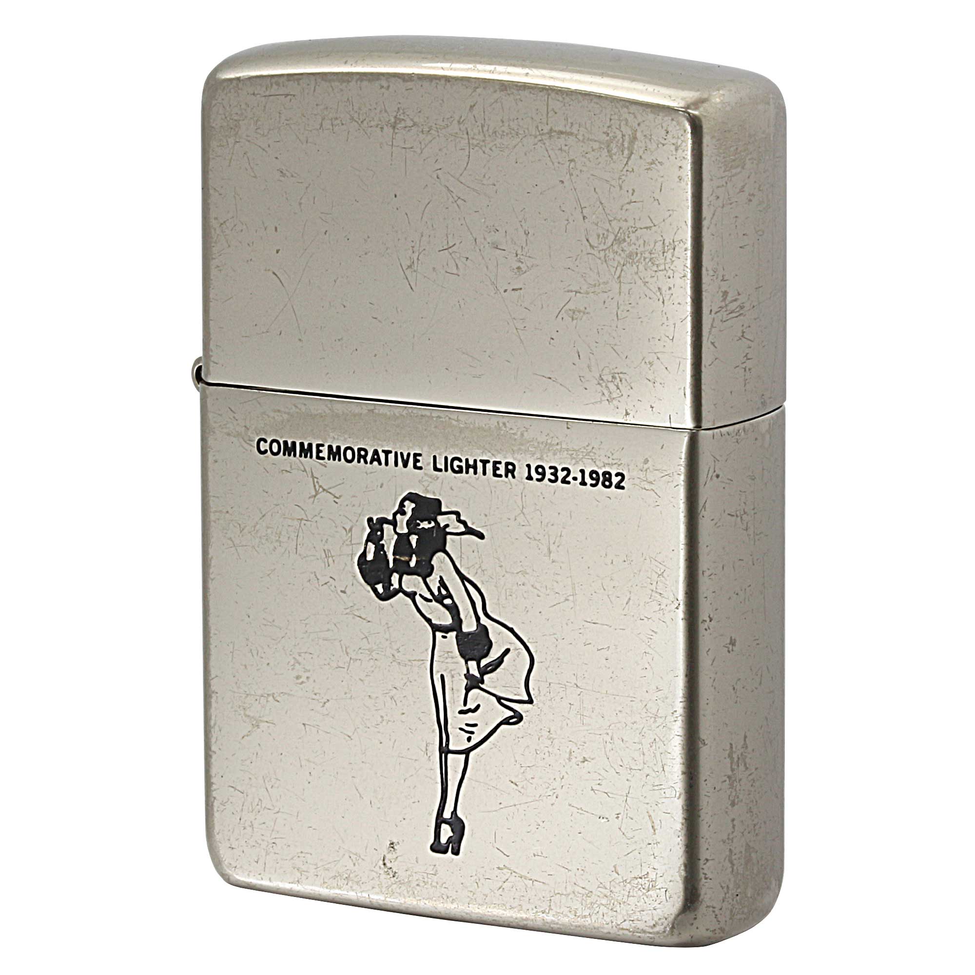 絶版/ヴィンテージ Zippo ジッポー 中古 1996年製造 ウインディ WINDY GIRL 銀メッキ  [B]使用感ありやや傷汚れあり