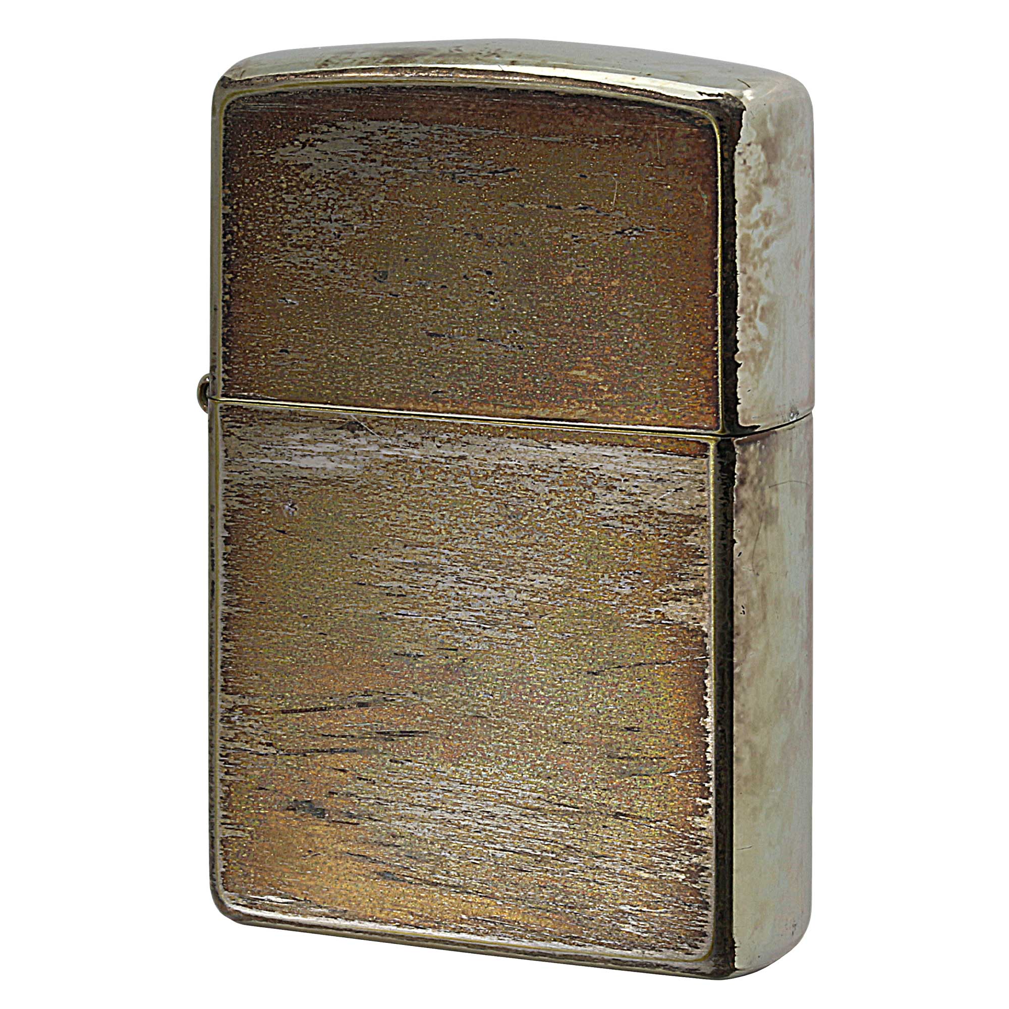 絶版/ヴィンテージ Zippo ジッポー 中古 2001年製造 ブラッシュド加工 ダメージ仕上げ  [C]使用感あり傷汚れあり