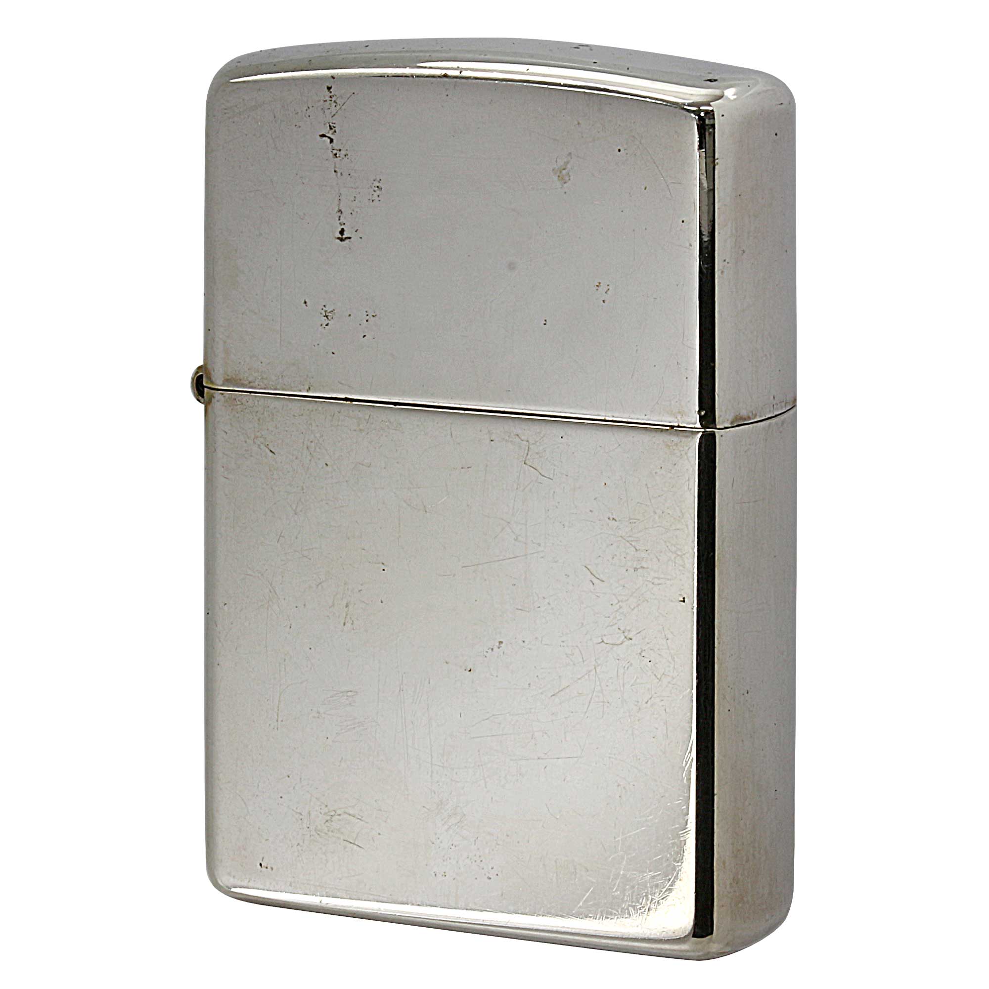 絶版/ヴィンテージ Zippo ジッポー 中古 2000年製造 Silver Plate 銀メッキ 鏡面  [C]使用感あり傷汚れあり