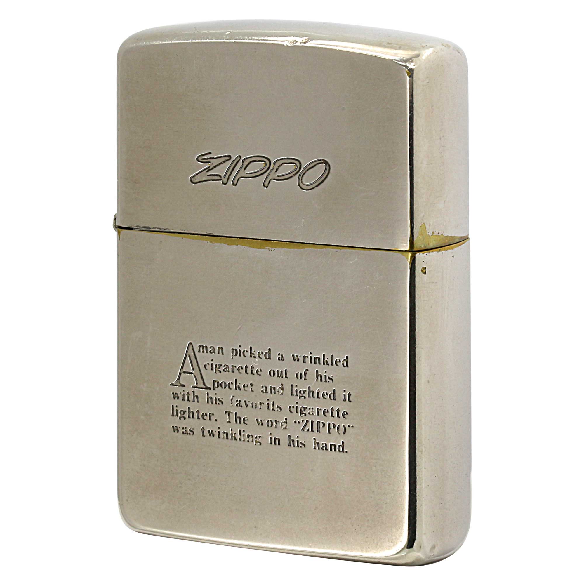 絶版/ヴィンテージ Zippo ジッポー 中古 1987年製造 ZIPPOロゴ 英文  [B]使用感ありやや傷汚れあり